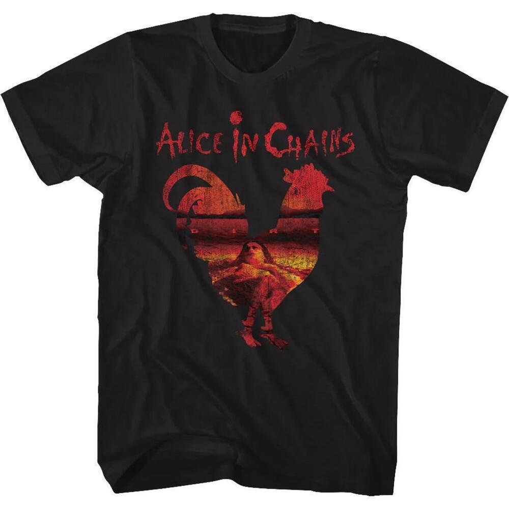 Rooster Silhouette Alice In Chains Tshirt